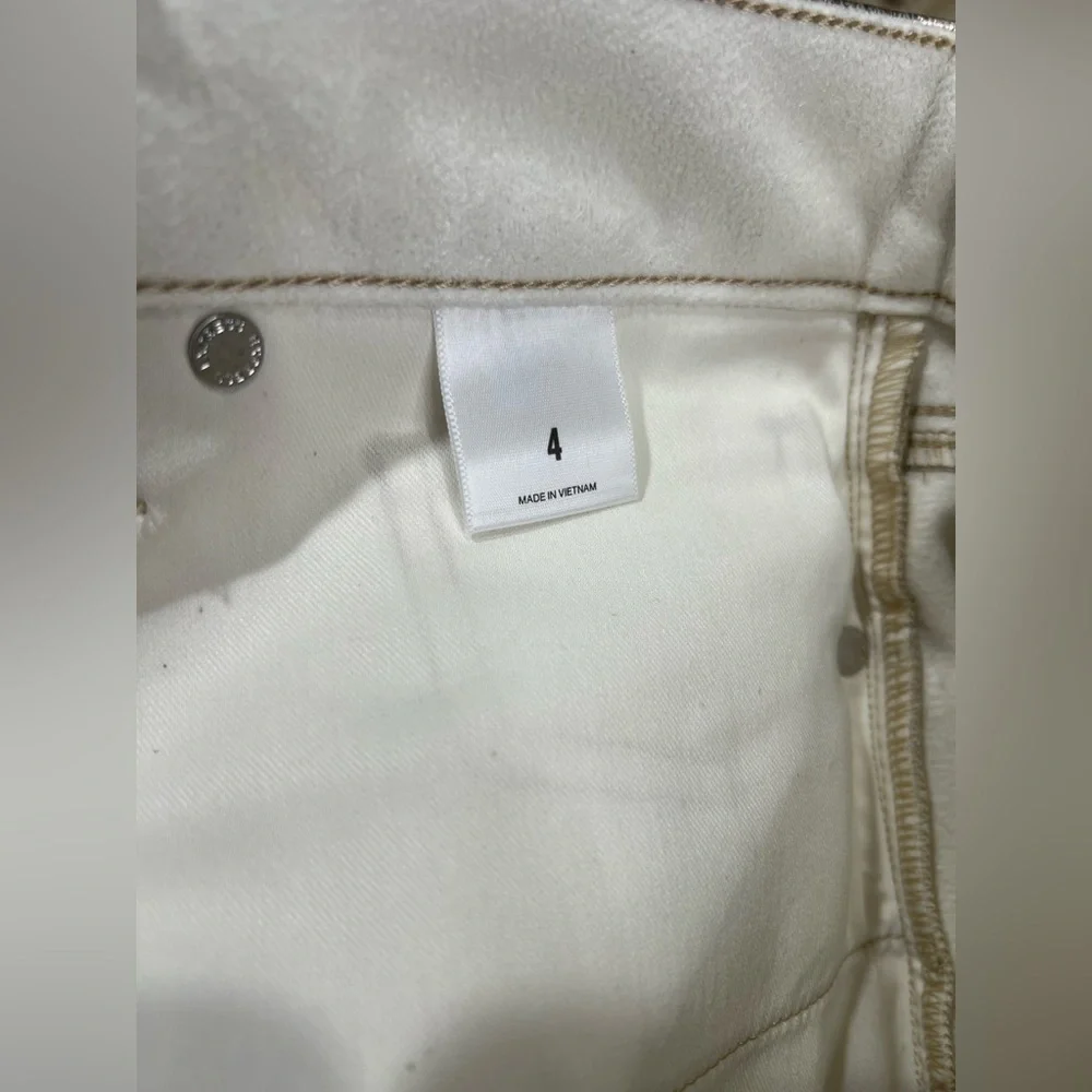 Express Metallic Gold Raw Hem Skirt 4